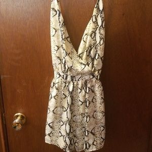 NWT snakeskin romper